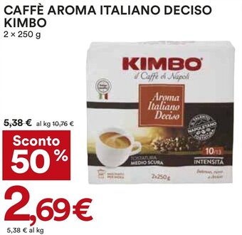 Coop CAFFÈ AROMA ITALIANO DECISO KIMBO 2 x 250 g offerta