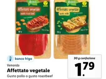 Lidl Vemondo Affettato vegetale 90 g confezione offerta