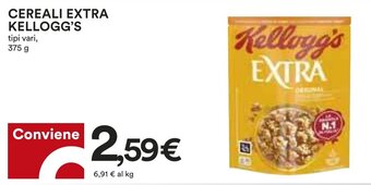 Coop CEREALI EXTRA KELLOGG'S tipi vari, 375 g offerta
