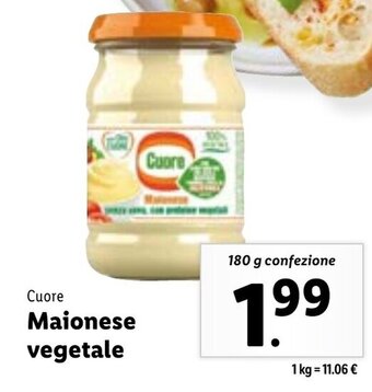 Cuore Maionese vegetale 180 g confezione