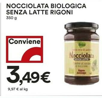 Coop Rigoni Di Asiago Nocciolata Senza Latte Crema Di Cacao E Nocciole Biologica 350 G(ml) offerta
