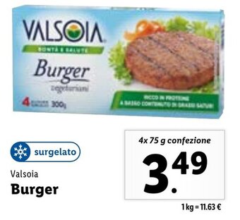 Lidl VALSOIA Burger 4x 75 g confezione offerta