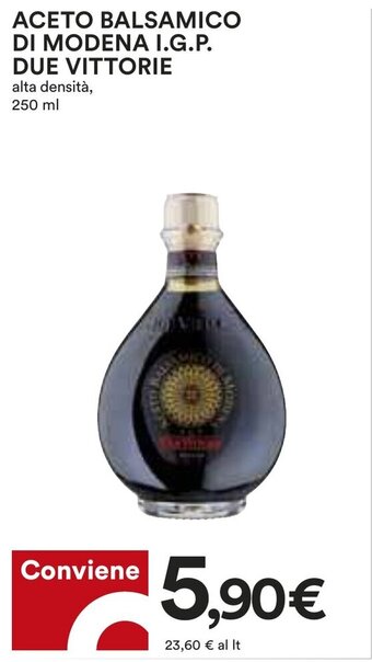 Coop ACETO BALSAMICO DI MODENA I.G.P. DUE VITTORIE 250 ml offerta