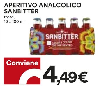 Coop APERITIVO ANALCOLICO SANBITTÈR rosso, 10 x 100 ml offerta