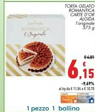 Conad Superstore Algida Torta Gelato Romantica Carte D'or offerta