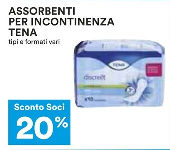 Coop ASSORBENTI PER INCONTINENZA ΤΕΝΑ offerta