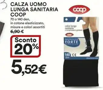 Ipercoop Coop Calza Uomo Lunga Sanitaria offerta