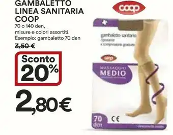 Ipercoop Coop Gambaletto Linea Sanitaria offerta
