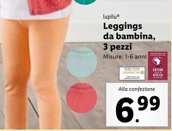 Lidl lupilu Leggings da bambina 1-6 anni offerta