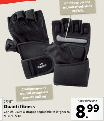 Lidl CRIVIT Guanti fitness S-XL offerta