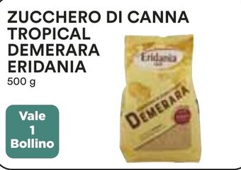 Coop ZUCCHERO DI CANNA TROPICAL DEMERARA ERIDANIA 500 g offerta