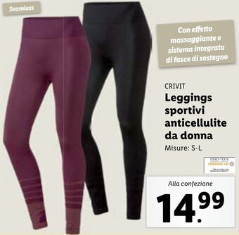 Lidl CRIVIT Leggings sportivi anticellulite da donna S-L offerta