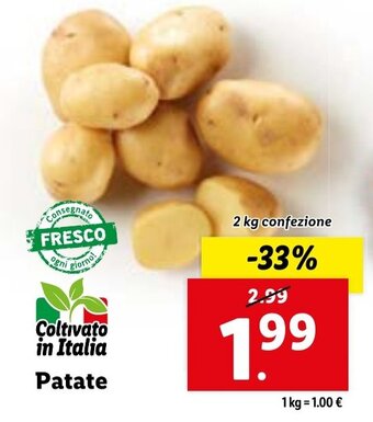 Lidl Patate 2 kg confezione offerta