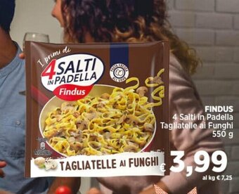 Coop Findus 4 Salti in Padella Tagliatelle ai Funghi 550 g offerta