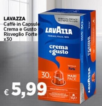 Coop LAVAZZA Caffè in Capsule Crema e Gusto Risveglio Forte x 30 offerta