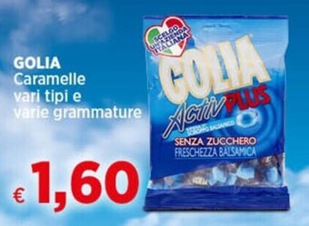 Coop GOLIA Caramelle vari tipi offerta