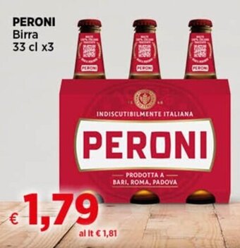 Coop PERONI Birra 33 cl x3 offerta