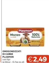 Mercatò Plasmon omogeneizzati di carne offerta