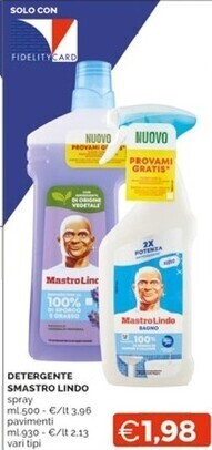 Mercatò Mastro lindo detergente offerta