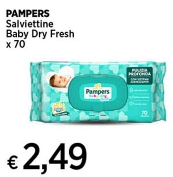 Coop PAMPERS Salviettine Baby Dry Fresh x 70 offerta