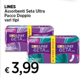 Coop LINES Assorbenti Seta Ultra Pacco Doppio vari tipi offerta
