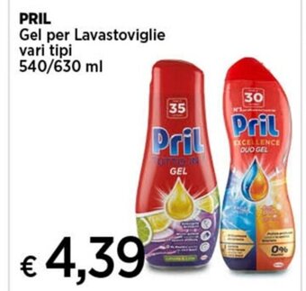 Coop PRIL Gel per Lavastoviglie vari tipi 540/630 ml offerta