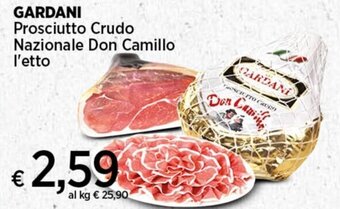 Coop GARDANI Prosciutto Crudo Nazionale Don Camillo l'etto offerta