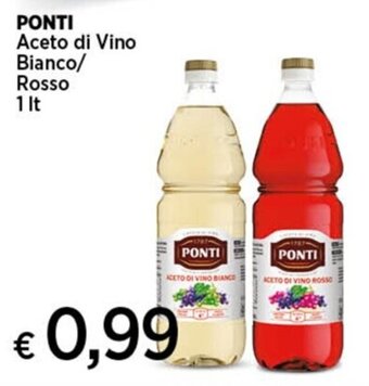 Coop PONTI Aceto di Vino Bianco/ Rosso 1 lt offerta