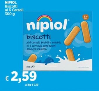 Coop NIPIOL Biscotti ai 6 Cereali 360 g offerta