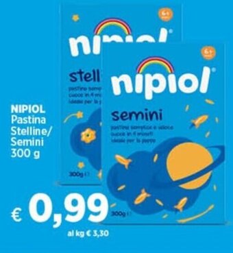 Coop NIPIOL Pastina Stelline/ Semini 300 g offerta
