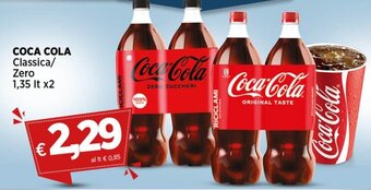 Coop COCA COLA Classica/ Zero 1,35 lt x2 offerta