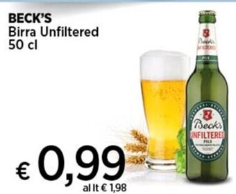 BECK'S Birra Unfiltered 50 cl