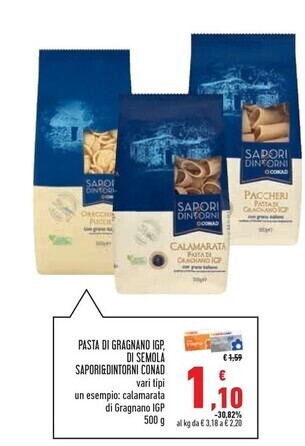 Conad Superstore Sapori & dintorni pasta di gragnano igp, di semola offerta