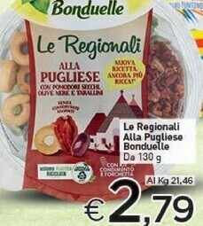 Crai Bonduelle le regionali alla pugliese offerta