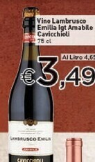 Crai Cavicchioli vino lambrusco emilia igt amabile offerta
