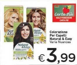 Crai Schwarzkopf colorazione per capelli natural & easy offerta