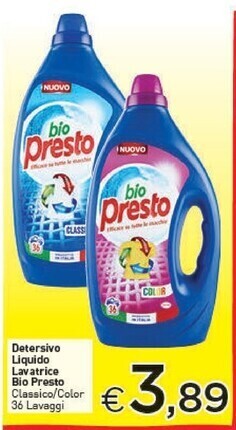 Crai Bio presto detersivo liquido lavatrice offerta