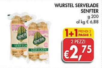 Supermercato Coal WURSTEL SERVELADE SENFTER g 200 offerta