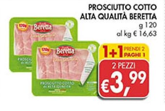 PROSCIUTTO COTTO ALTA QUALITÀ BERETTA g 120