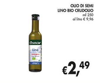 Supermercato Coal OLIO DI SEMI LINO BIO CRUDOLIO ml 250 offerta