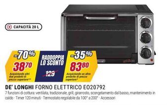 Trony DE' LONGHI FORNO ELETTRICO E020792 offerta