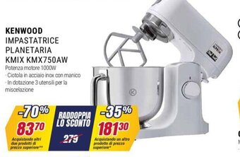 Trony KENWOOD IMPASTATRICE PLANETARIA KMIX KMX750AW offerta
