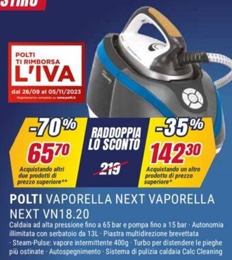 Trony POLTI VAPORELLA NEXT VAPORELLA NEXT VN18.20 offerta
