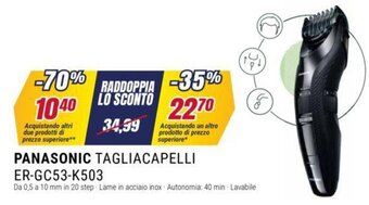 Trony PANASONIC TAGLIACAPELLI ER-GC53-K503 offerta