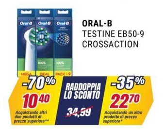 Trony ORAL-B TESTINE EB50-9 CROSSACTION offerta