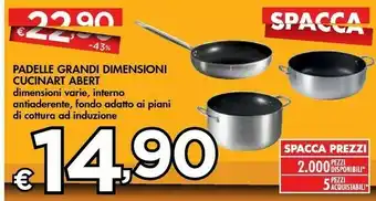 Bennet Cucinart Abert Padelle Grandi Dimensioni offerta