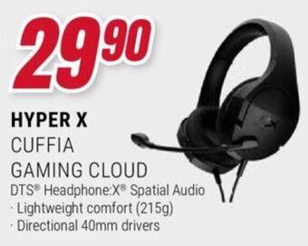 Trony HYPER X CUFFIA GAMING CLOUD offerta