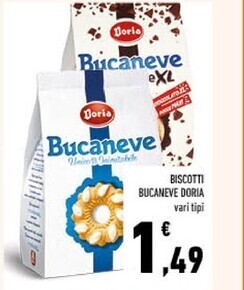 Conad Doria biscotti bucaneve offerta
