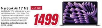 Trony MacBook Air 15" M2 256 GB offerta