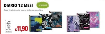 Galassia Tessuto diario 12 mesi offerta